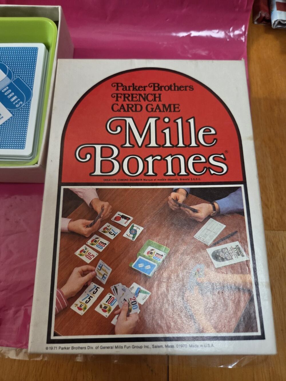 Vintage 1971 Parker Brothers Mille Bornes French Class Card Game Complete --